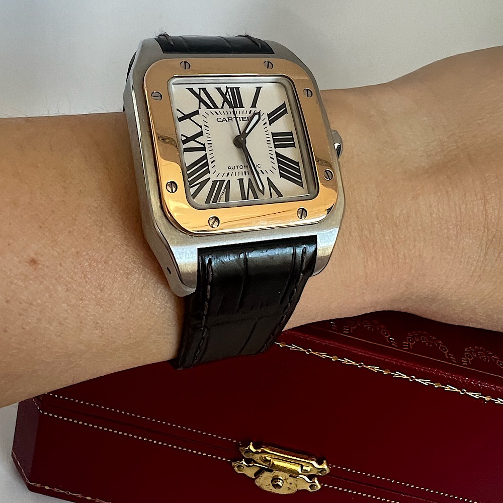 Cartier Santos 100 38mm Two-tone with Strap Watch 2656
